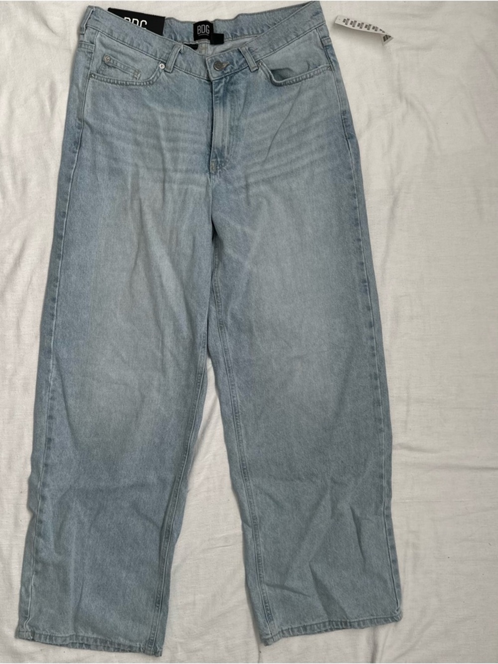 BDG Light Wash Dipped V Flare Jeans
